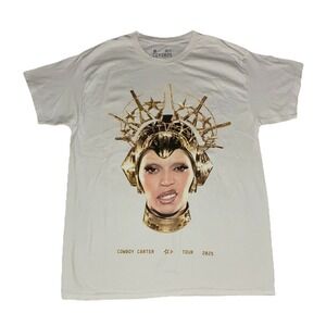 Beyonce II Hands II Heaven Tee M White Cowboy Carter Tour 2025 Merch NEW *line‎